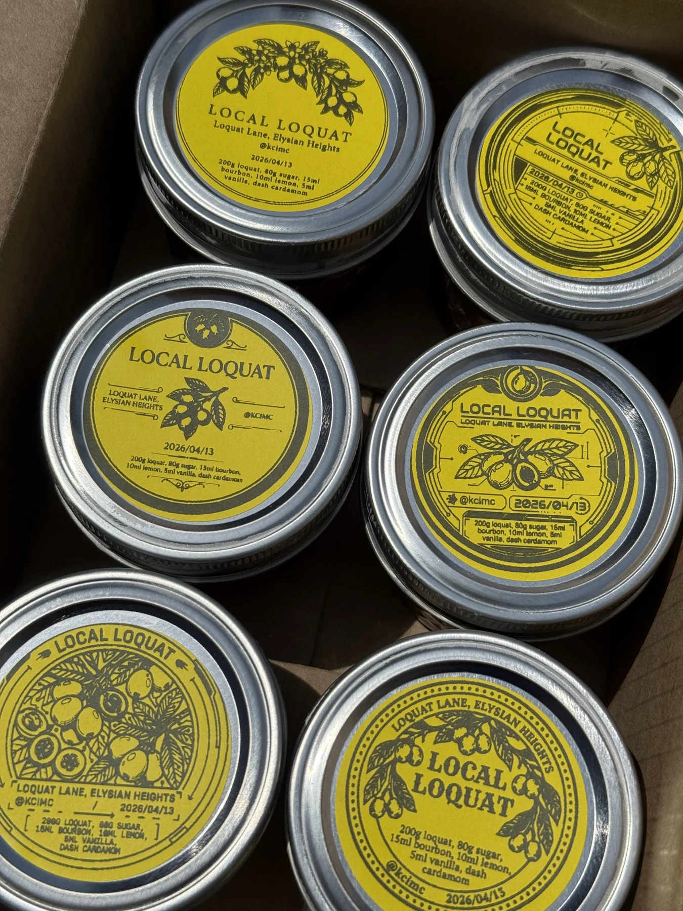 Jars of Local Loquat jam